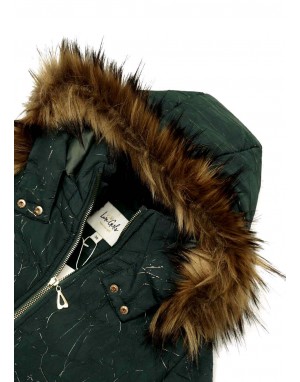 Girls Jacket Quilted Wild Green